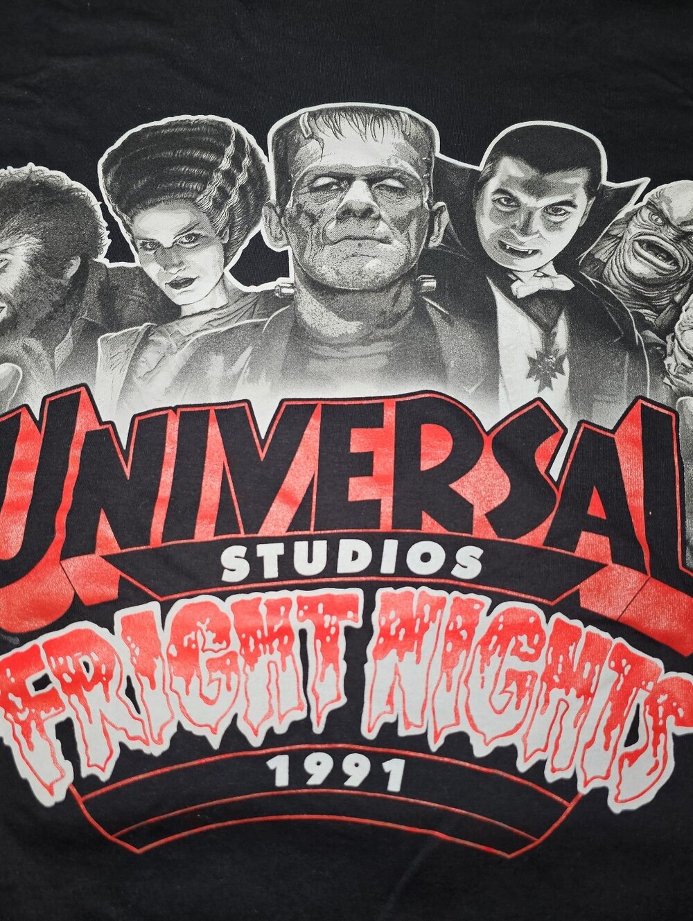 Universal Halloween Horror Nights T-shirt Size XL Fright Nights 1991 New